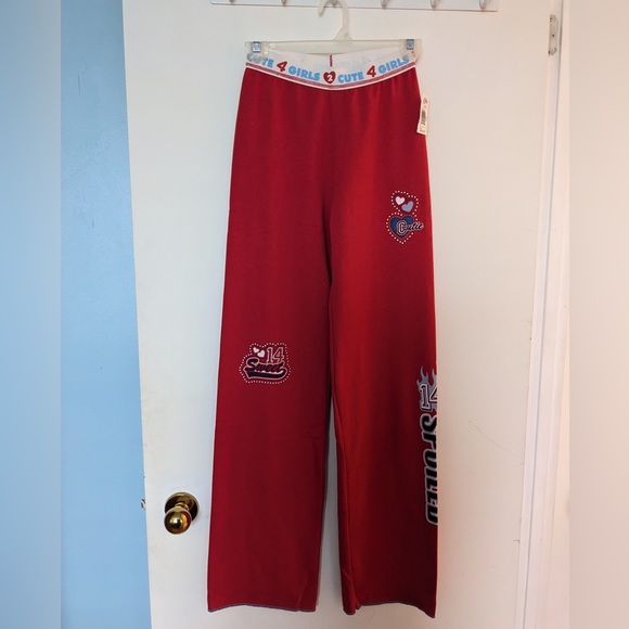 Rossy red joggers size large - Picture 1 of 3